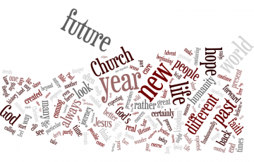 A word cloud of our Advent sermon